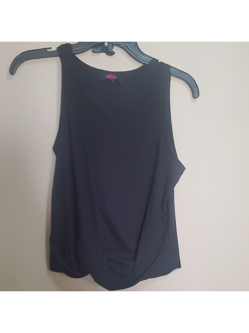 ACX Black Sleeveless Ribbed Top Size M